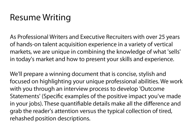Resume Writing